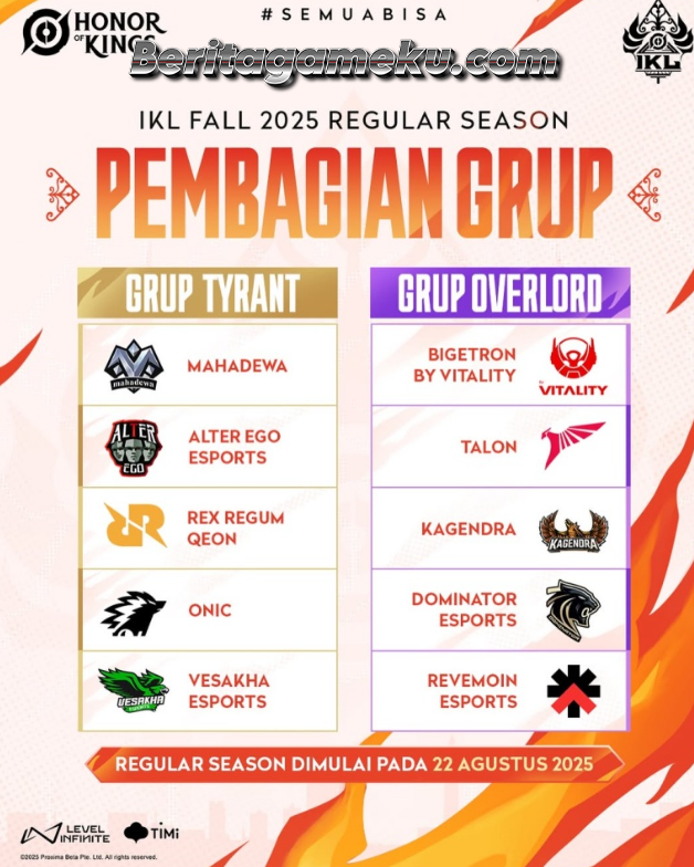 IKL Fall 2025: Liga Honor of Kings Indonesia dengan Total Hadiah Rp971 Juta!