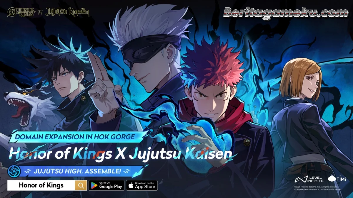 Kolaborasi Honor of Kings x Jujutsu Kaisen Hadir Lagi September 2025 – Skin Eksklusif, Hadiah Melimpah, dan Energi Terkutuk!